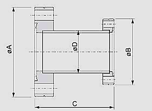 Фланец переходной CF-CF без резьбы