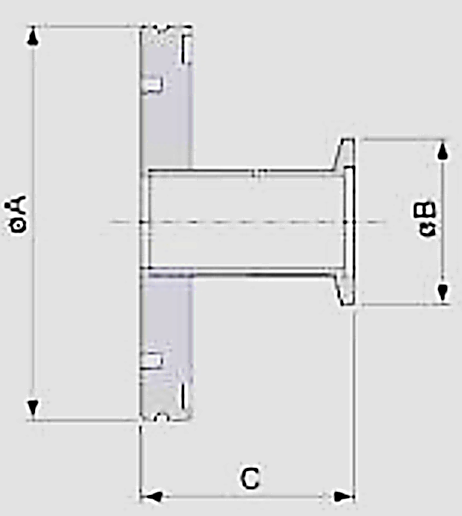 Фланец переходной ISO-KF