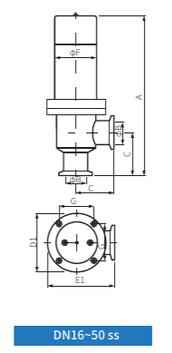 Клапан KF25 электромагнитный угловой (алюминий, фторкаучук упл.)
