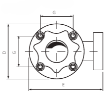 Клапан CF50 ручной угловой(нерж. сталь, сильф. упл.)   